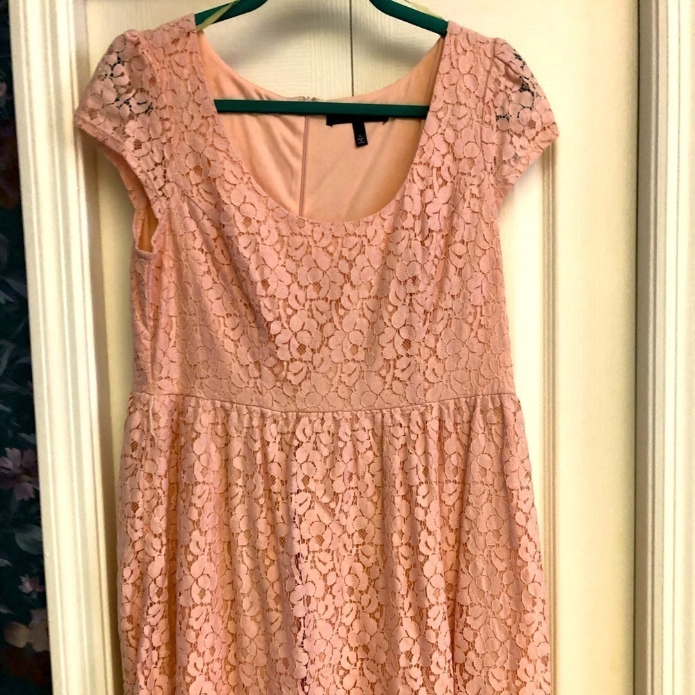 Blush Pink Lace Dress